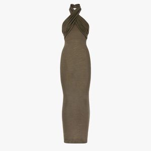 Fendi X Skims crossover neck maxi dress